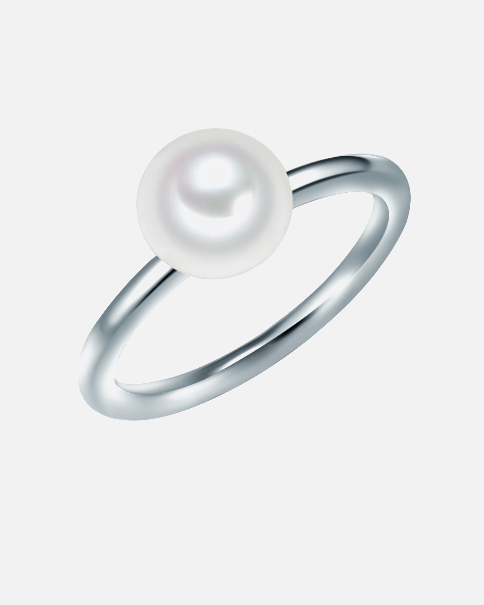 Ring für Weiblich Valero Pearls Ring Sterling Silber Süßwasser-Zuchtperle in Silber 50