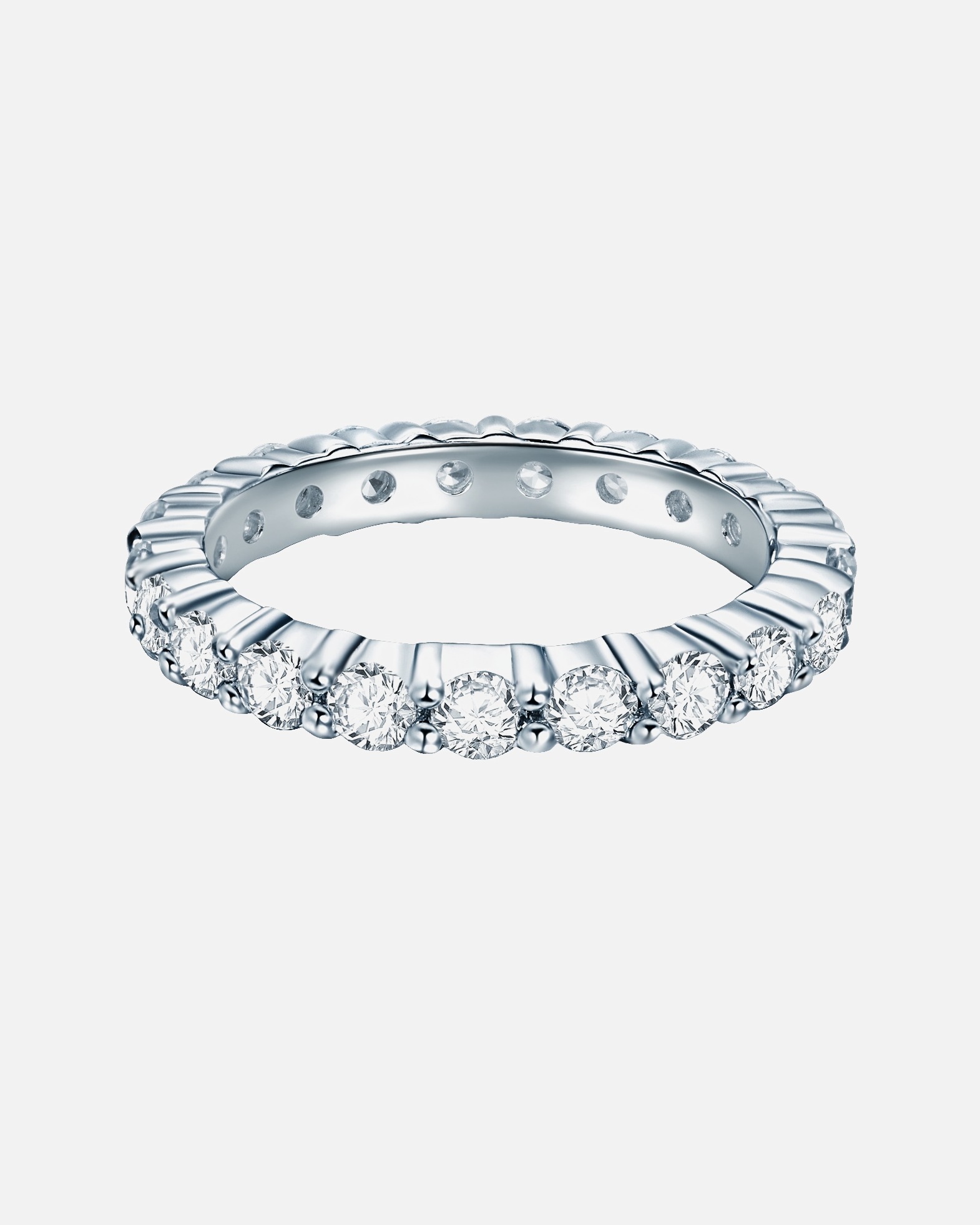 Ring für Weiblich Trilani Ring aus Sterling Silber in silber mit Zirkonia 52