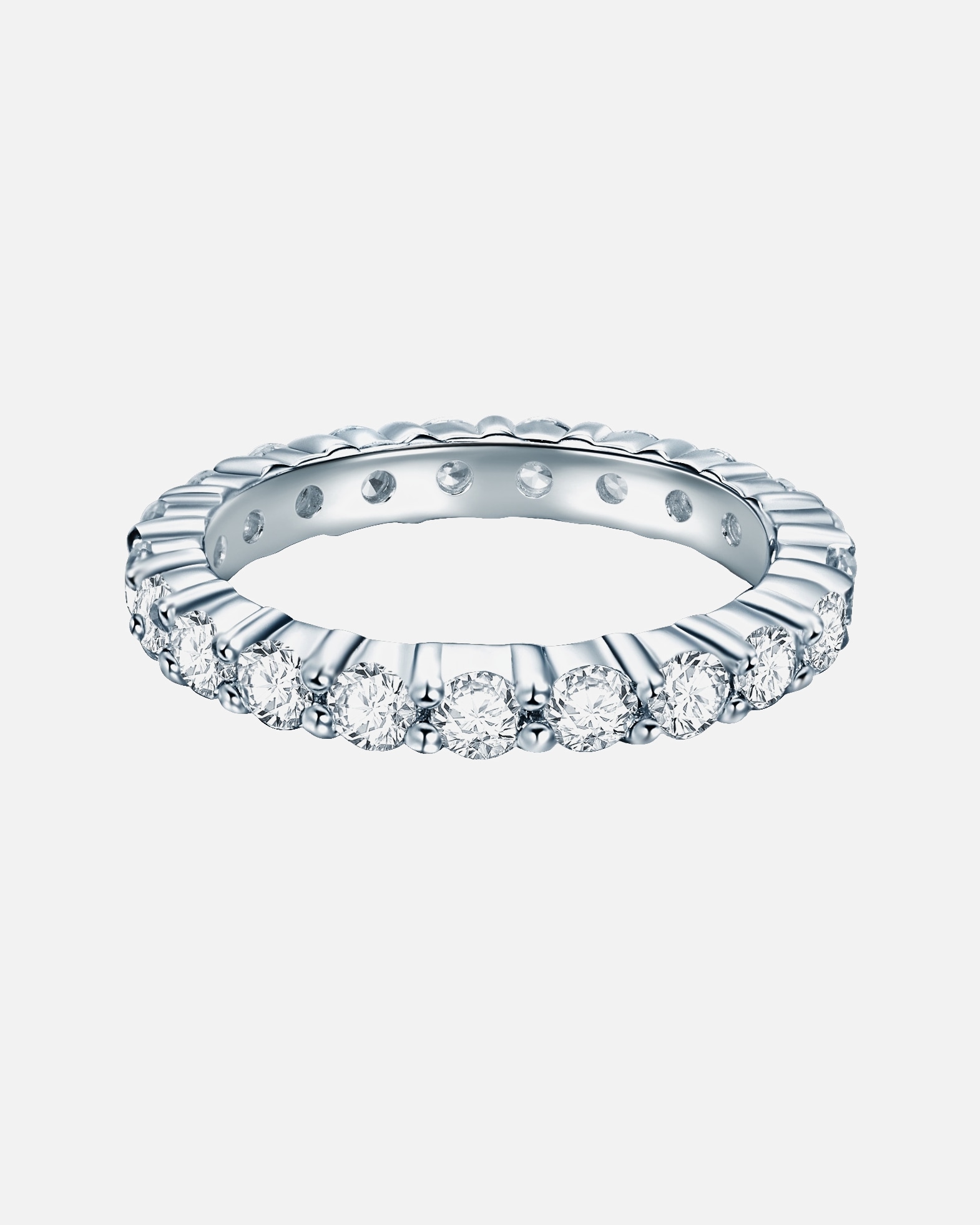Ring für Weiblich Trilani Ring aus Sterling Silber in silber mit Zirkonia 58