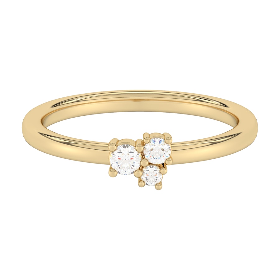 Diam Addict Ring 585/- Gold Diamant weiß 0,16ct 054 (17,2) Damen