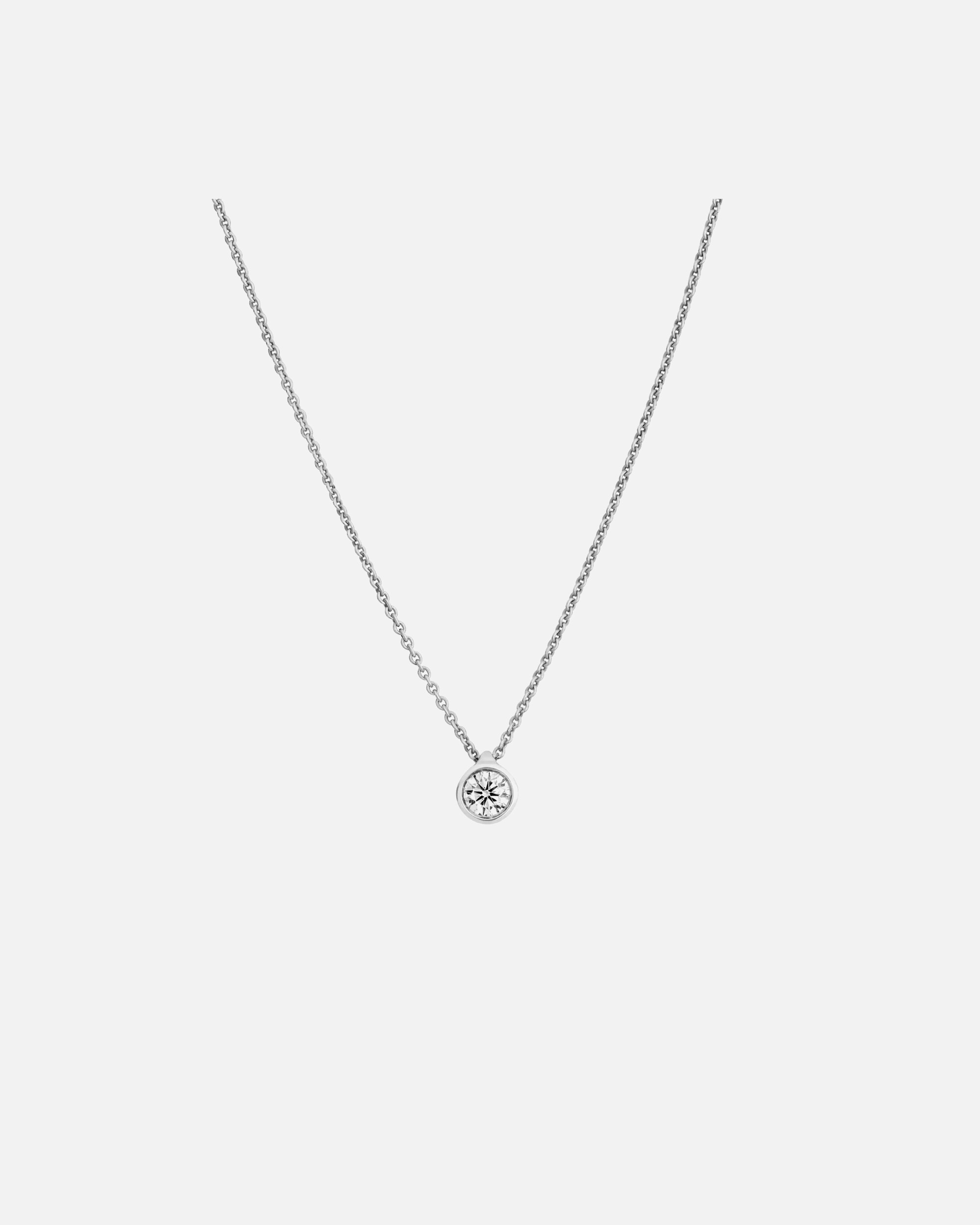 Halskette für Weiblich Lyomi Default Brand Line Collier 585/- Gold Diamant Lab Grown weiß 0,20ct. weiß