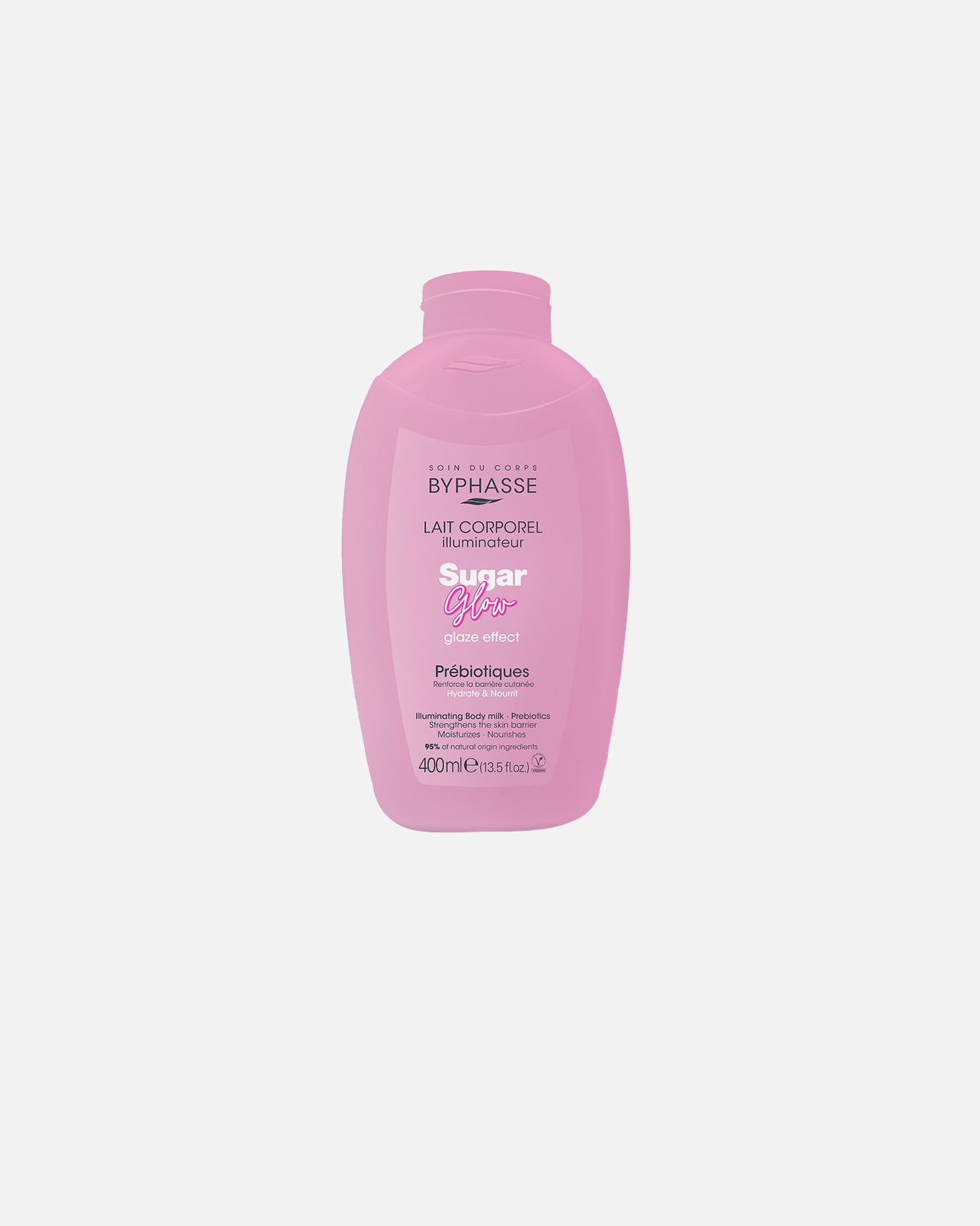 Körpercreme für Unisex Byphasse SUGAR GLOW aufhellende Körpermilch mit Präbiotika 400 ml