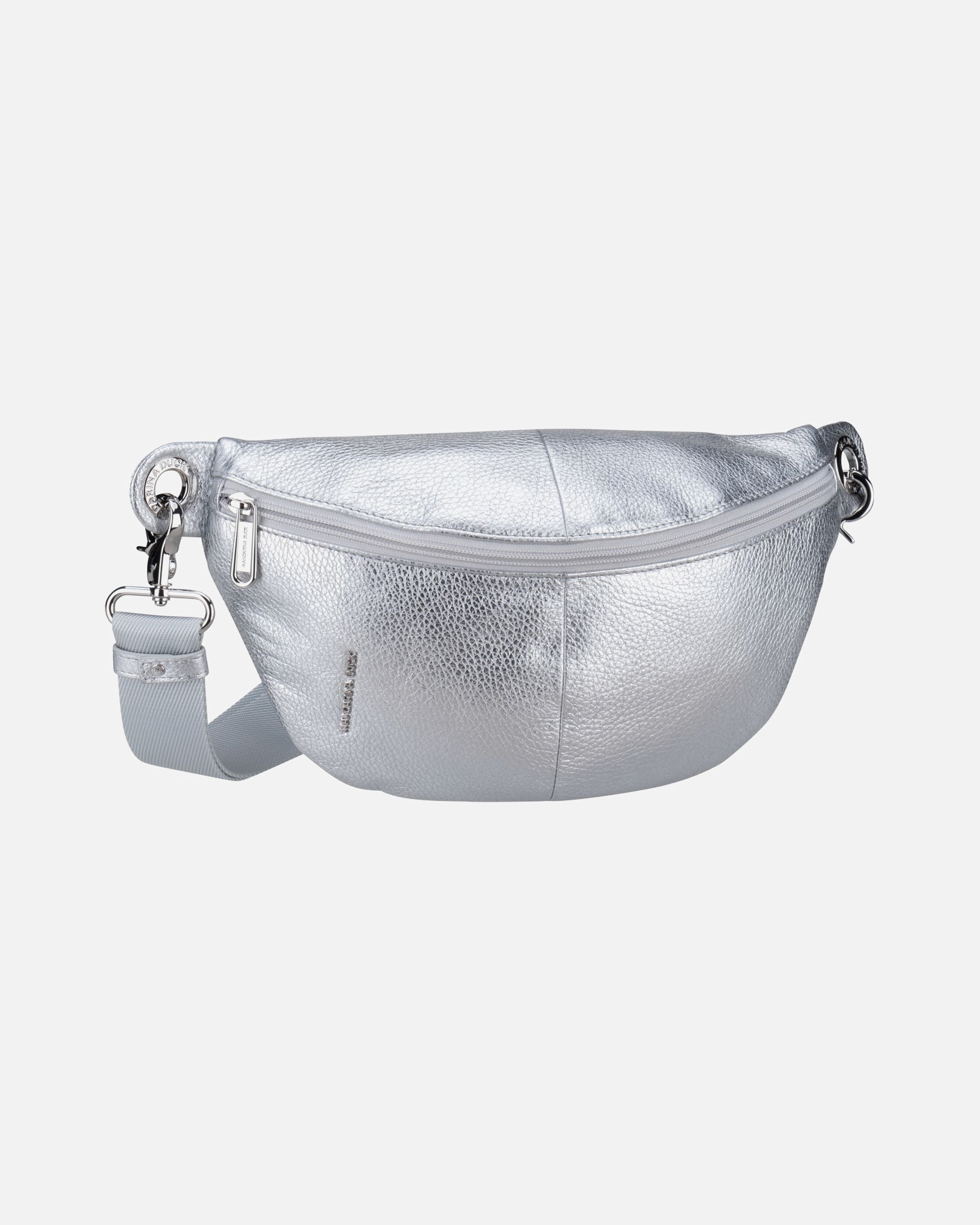 Bauchtasche für Weiblich Mandarina Duck Gürteltasche Mellow Leather Bum Bag FZT73 Silver