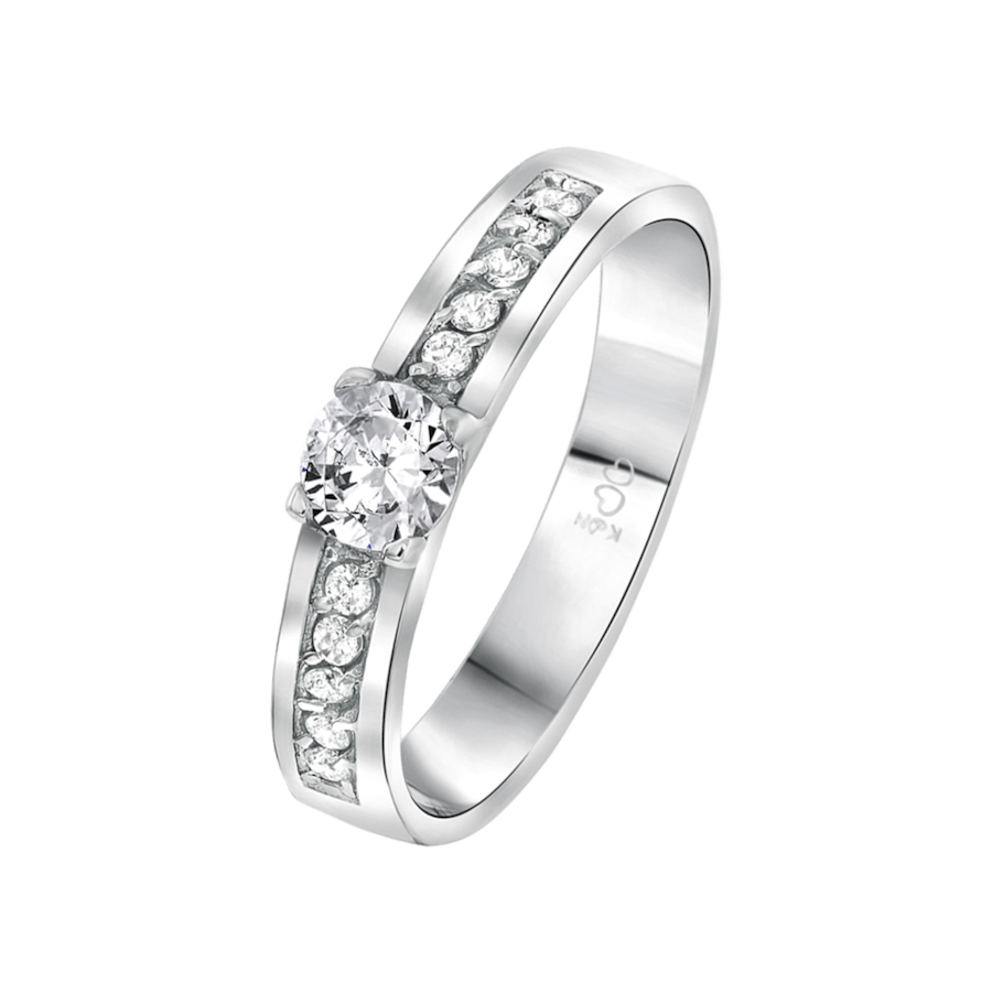 Lucardi Ringe Stahl Silber - 58mm Herren