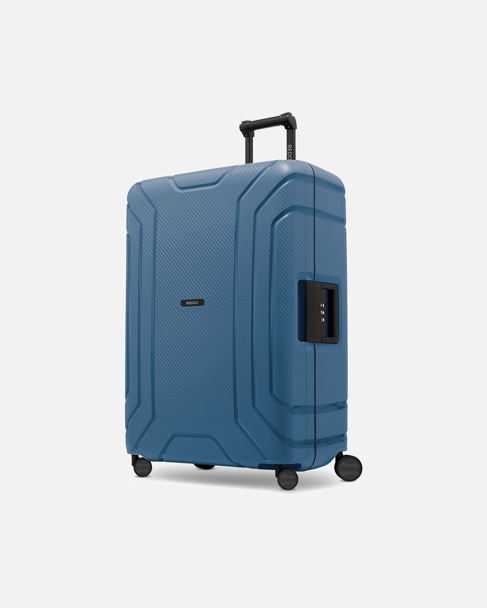 Trolley für Männlich Redolz Essentials 15 4-Rollen Trolley 75 cm mit Dreipunkt-Verschluss stone blue