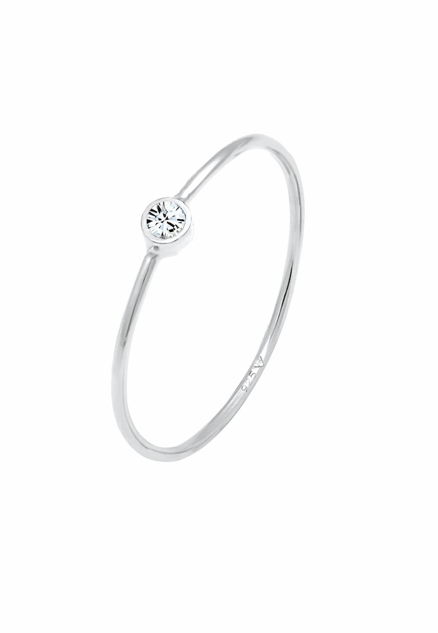 Elli Solitär Stapel 925 Silber, mit Kristallen von Swarovski 48 Damen