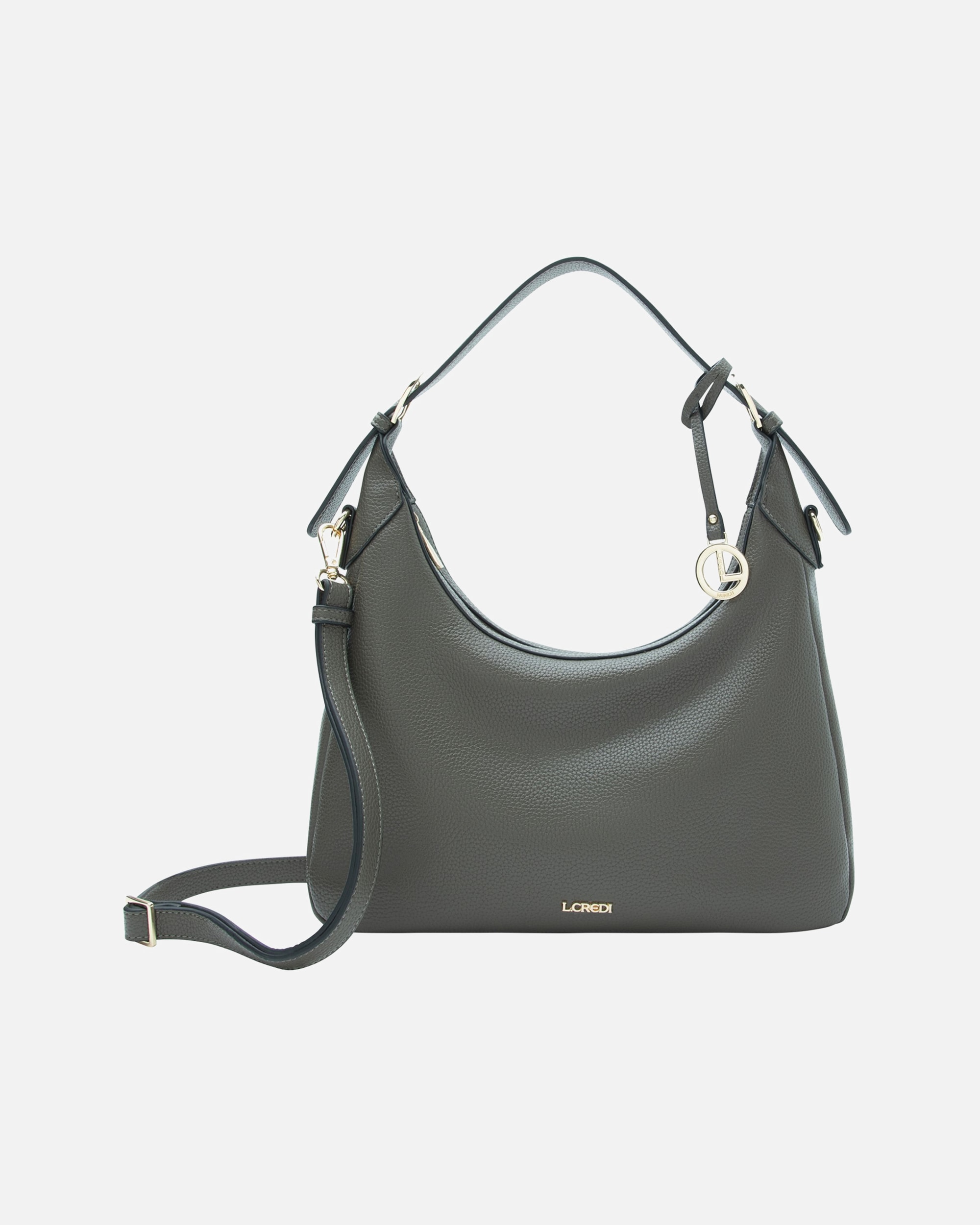 Clutch für Weiblich L.CREDI Petronia Schultertasche dark taupe