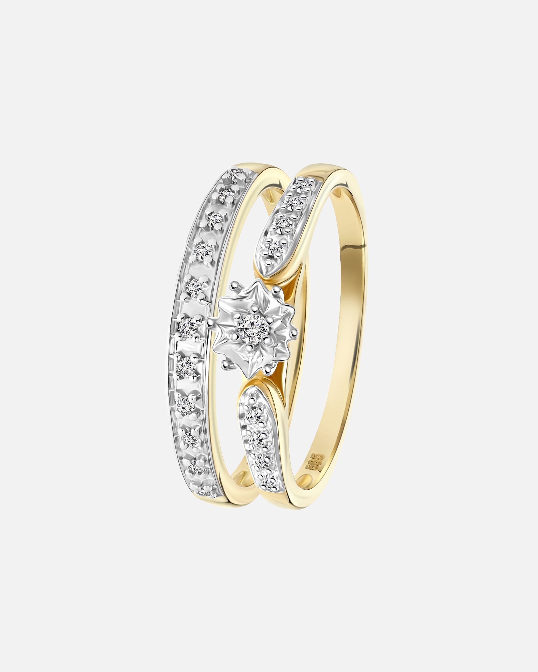 Ring für Weiblich Lucardi Ringe 585 Gold Gold - 58mm