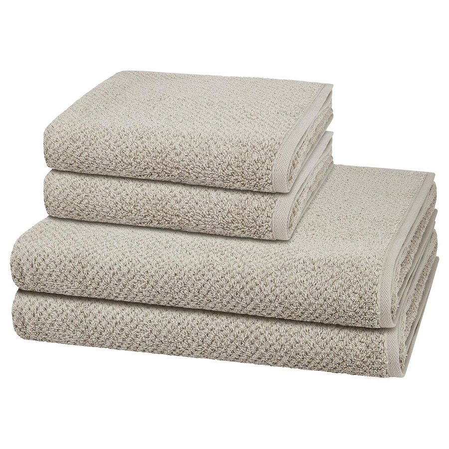 Cawö Handtuch-Set Pure (4-teilig) Kreide Grau