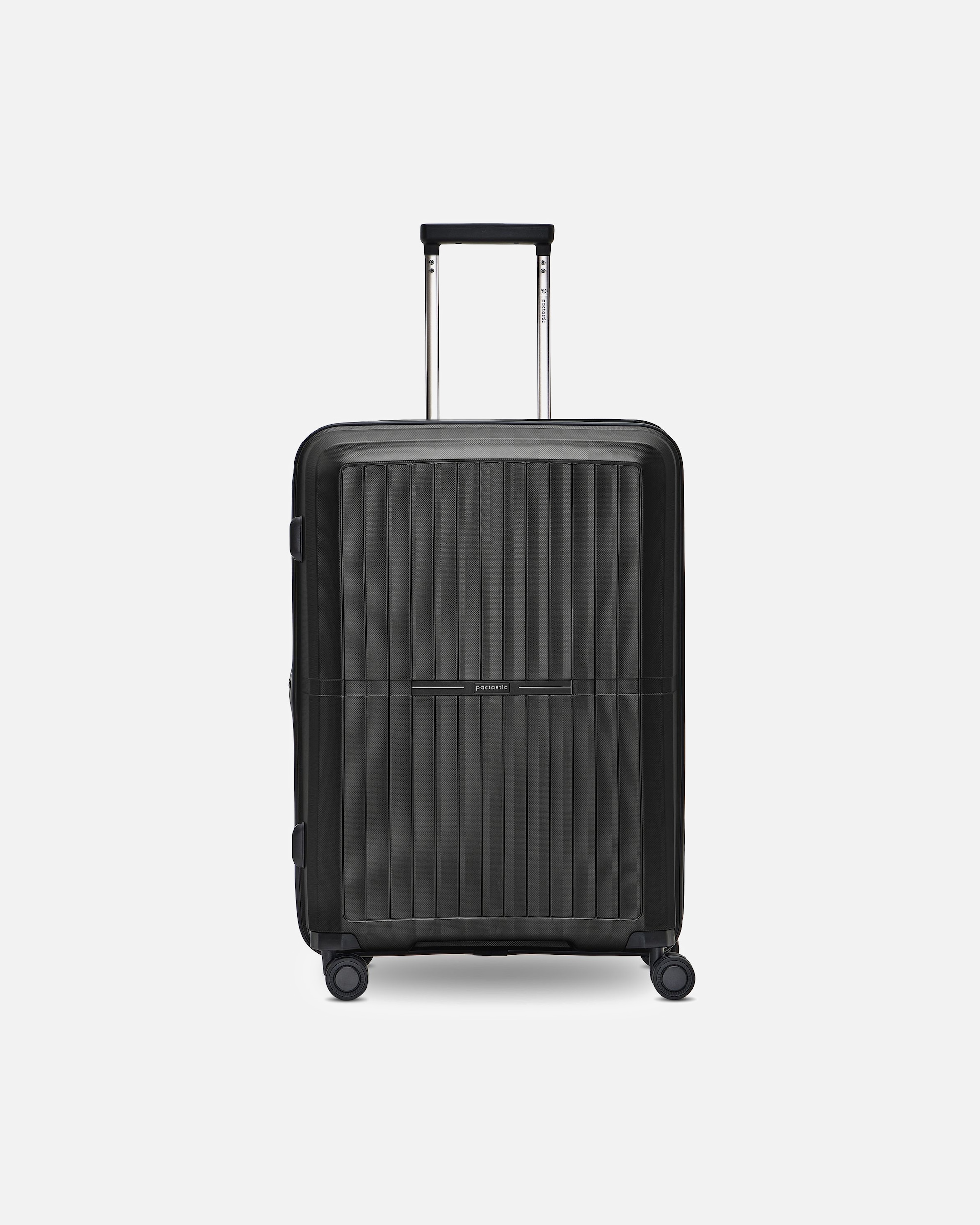 Koffer für Männlich Pactastic Collection 01 4 Rollen Trolley M 67 cm mit Dehnfalte black-metallic