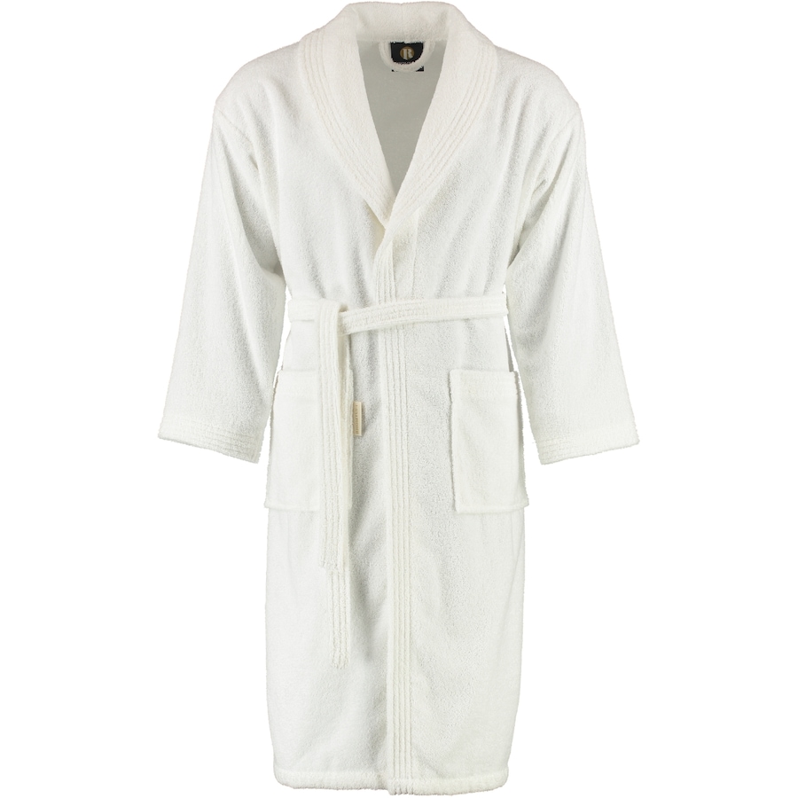 Rhomtuft Bademäntel unisex Schalkragen Sir & Lady weiss - 01 M Weiss