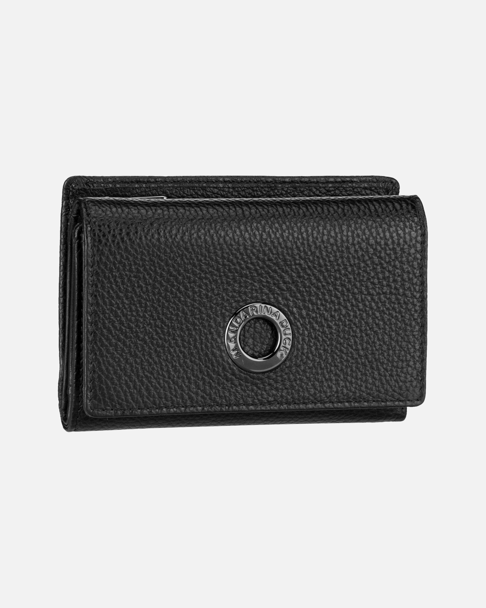 Portemonnaie für Weiblich Mandarina Duck Geldbörse Mellow Leather Wallet FZP65 Black