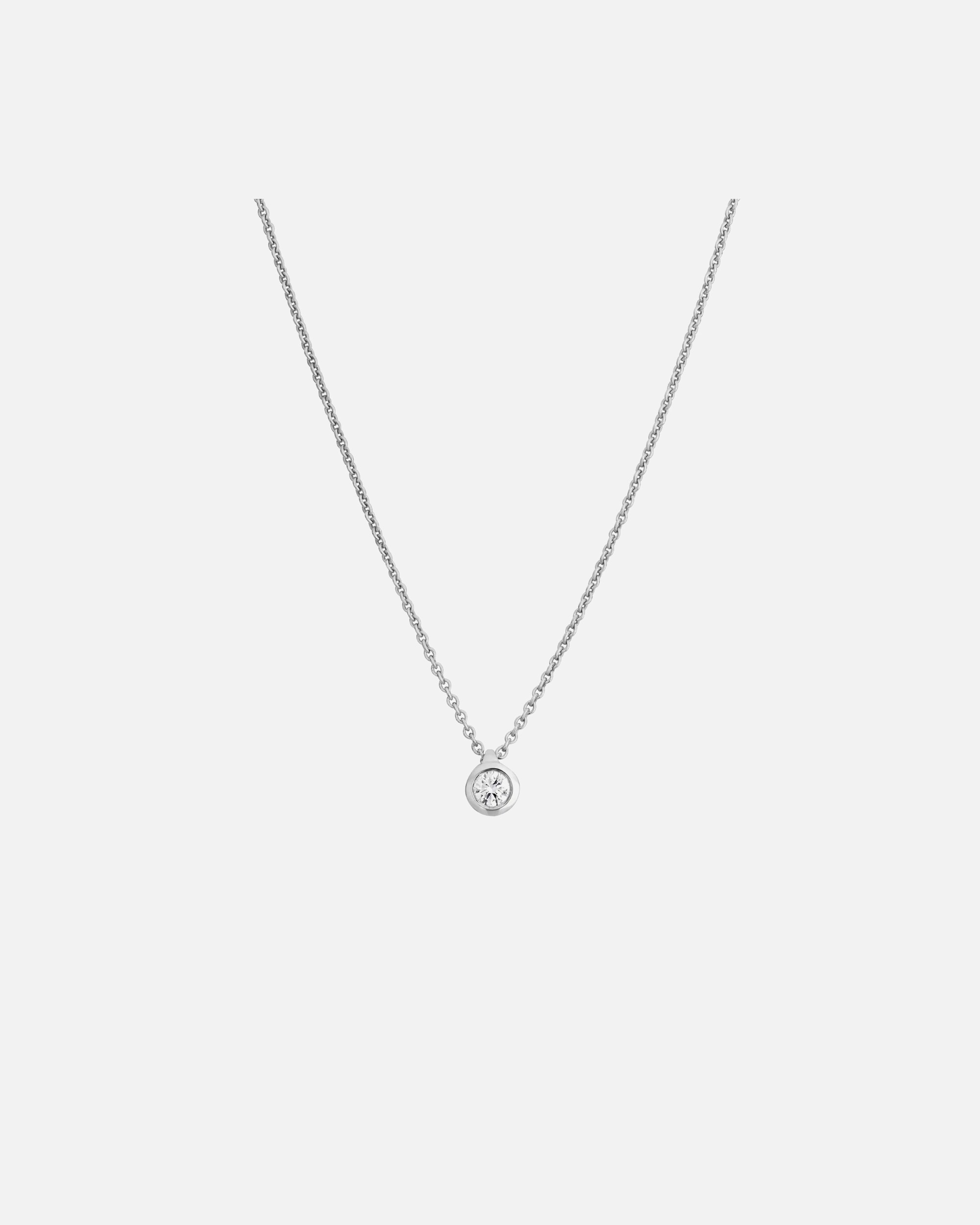 Halskette für Weiblich Lyomi Default Brand Line Collier 585/- Gold Diamant Lab Grown weiß 0,10ct. weiß