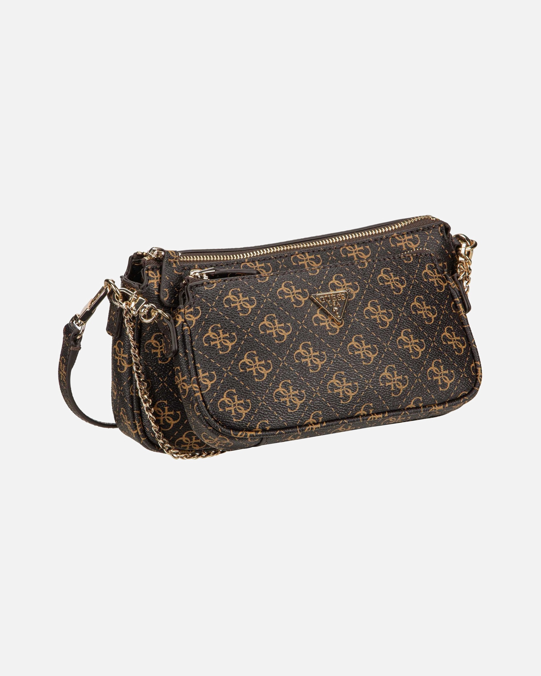 Umhängetasche für Weiblich Guess Umhängetasche Noelle II Double Pouch CB Logo Brown