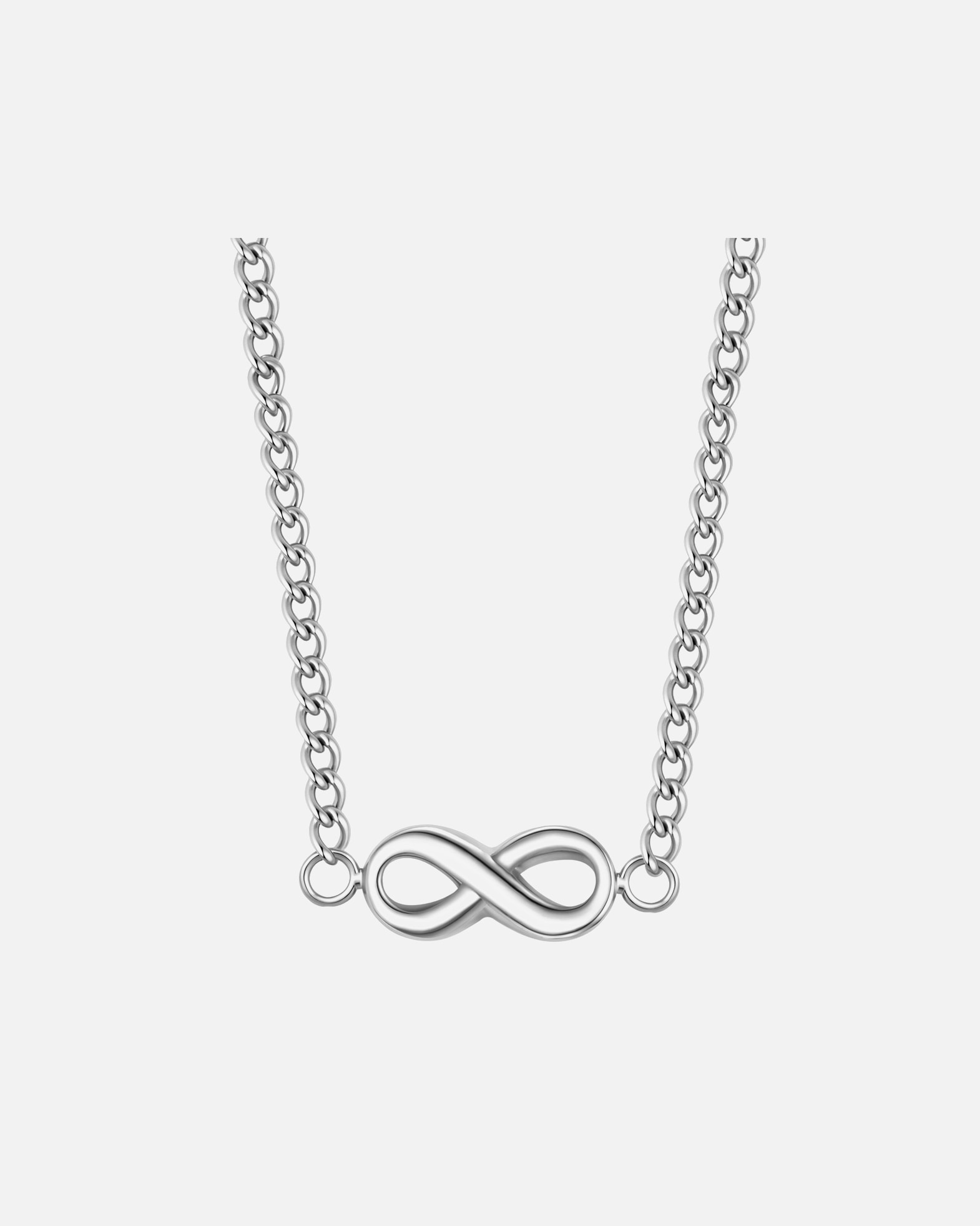 Halskette für Weiblich Glanzstücke München Halskette Infinity aus Edelstahl in Silber 40,0 cm Kettenlänge + 5,0 cm Verlängerun