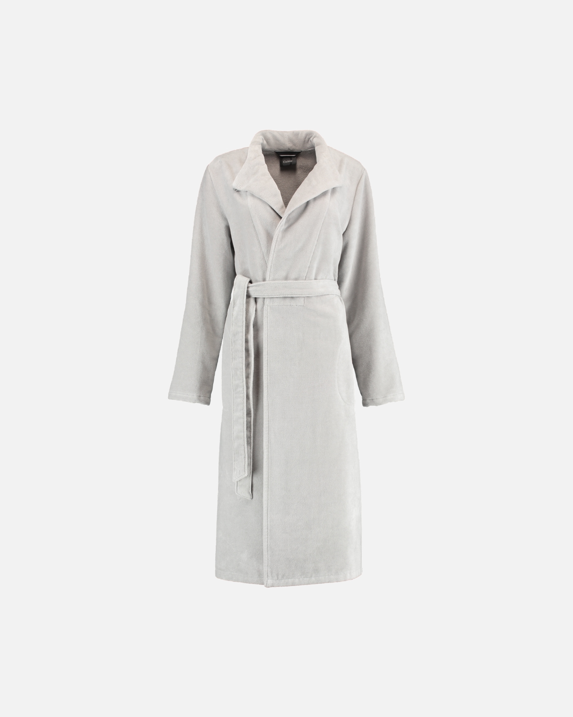 Bademantel für Weiblich Cawö Cawö Bademäntel Damen Spatenkragen Spatenkragen 3346 silber - 713 M