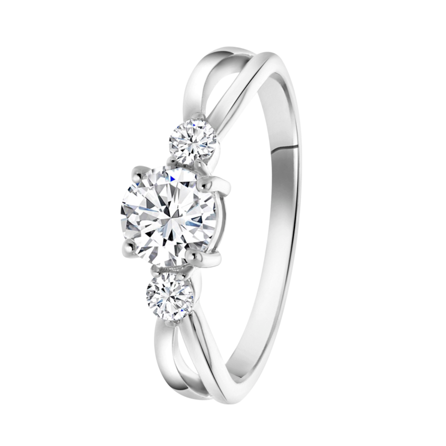Lucardi Ringe 925 Silber - silbern 52mm Damen