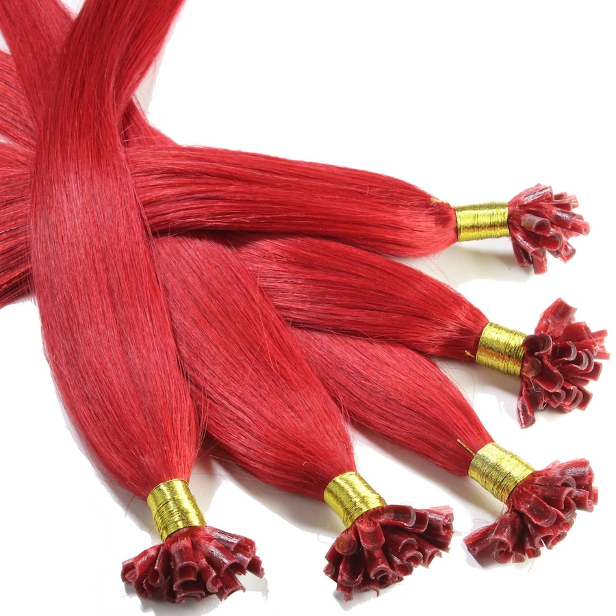 hair2heart Bonding Extensions Echthaar #0/44 Rot-Intensiv 1g 50cm Pink Damen
