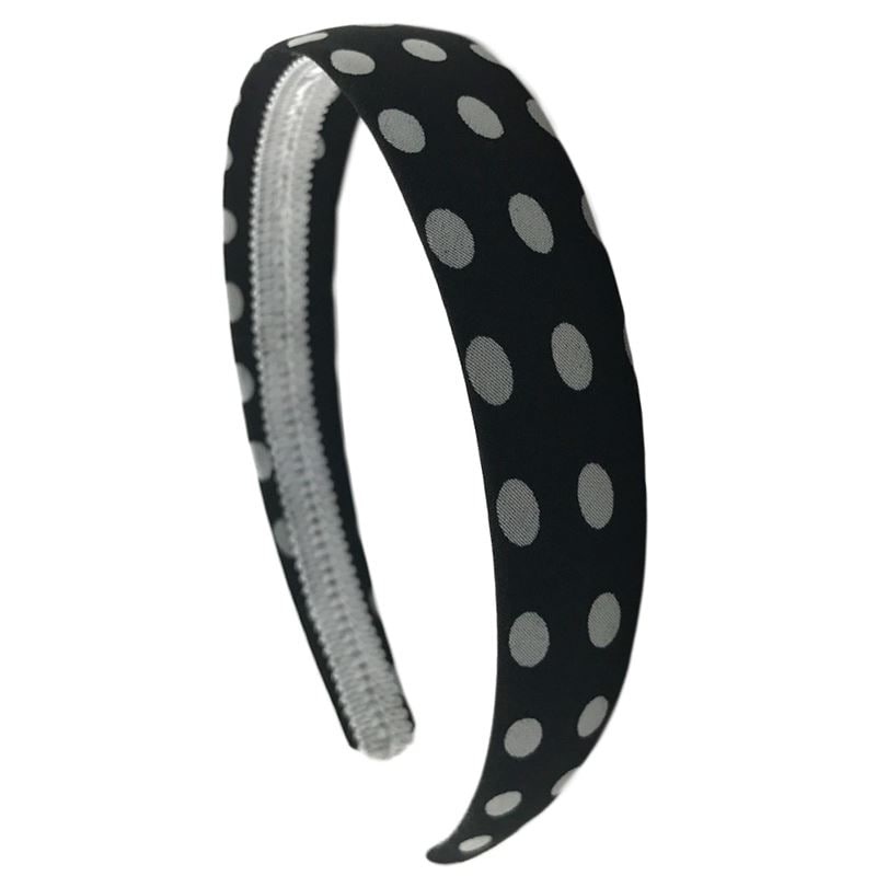 SOHO Haarreif mit Muster Schwarz Dots Damen
