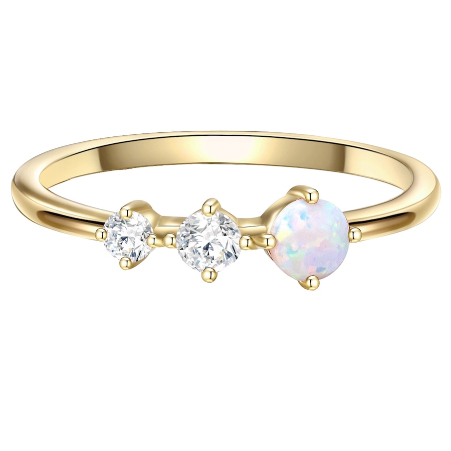 Glanzstücke München Ring aus Sterling Silber in gelbgold mit Zirkonia 54 Damen