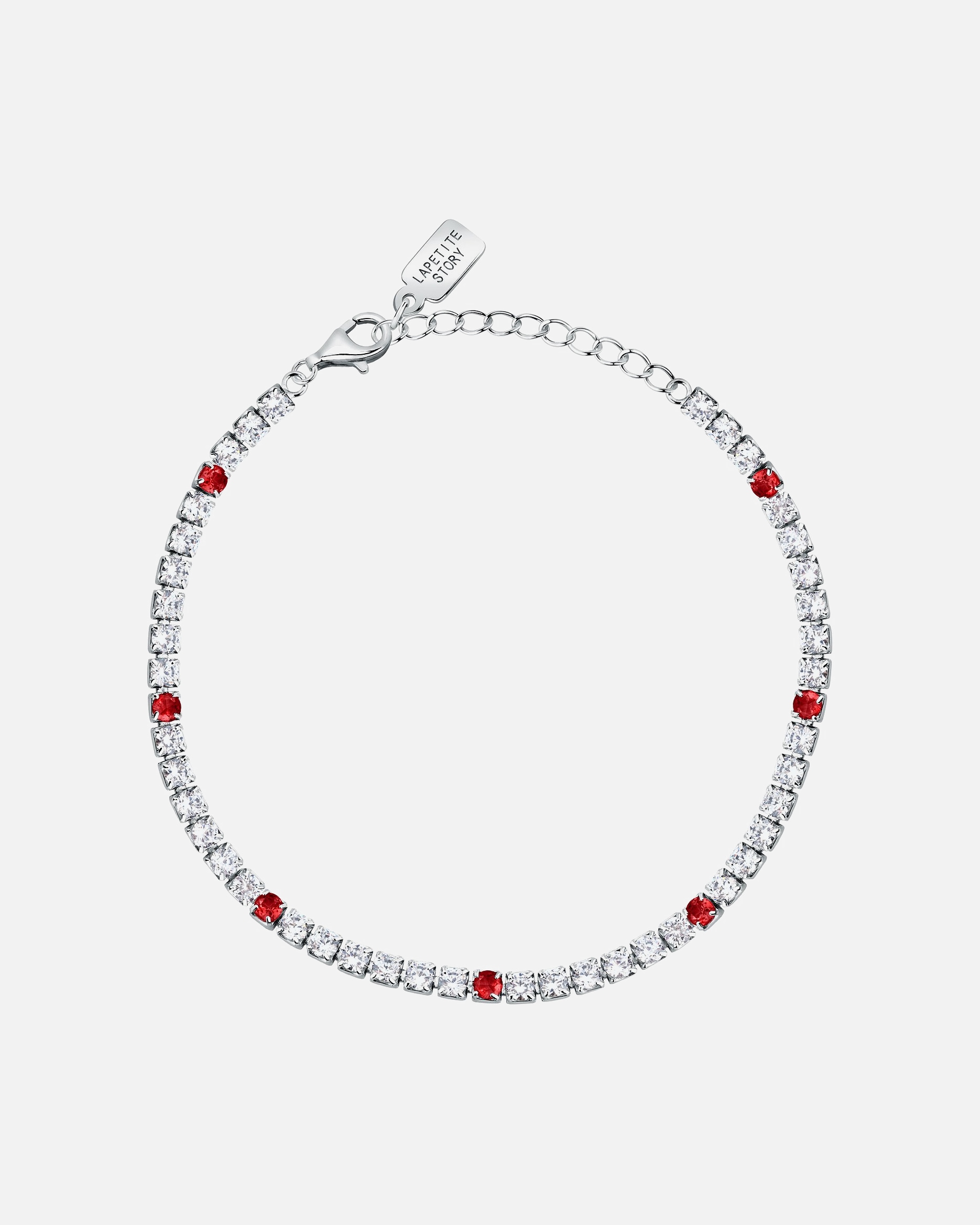 Armband für Weiblich La Petite Story Default Brand Line Armband 925er Silber rot, silber