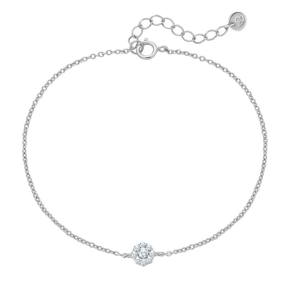 Glanzstücke München Armband aus Sterling Silber in mit Zirkonia 17,0 cm Basislänge + 3,0 Verlängerung Damen