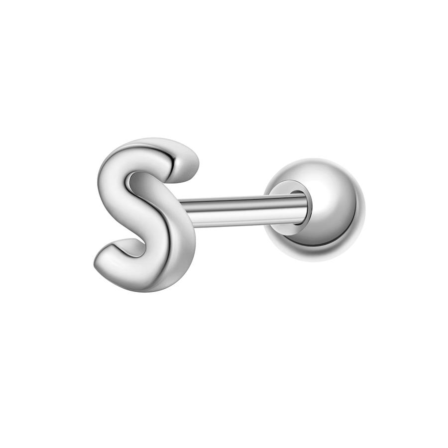 Glanzstücke München Piercing Buchstabe S aus Sterling Silber in silber 4,1 mm Damen
