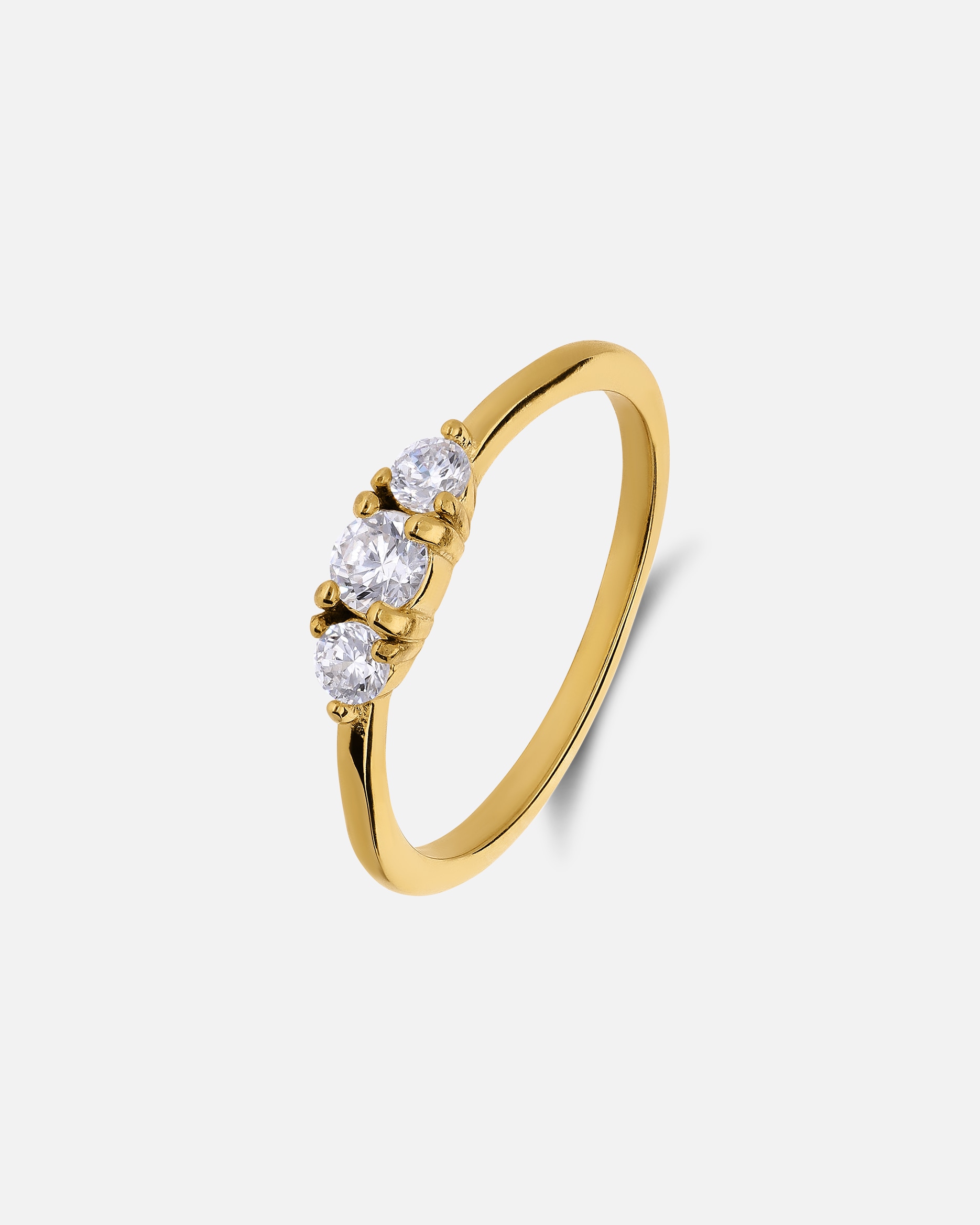 Ring für Weiblich Lucardi Ring - Stahl Gold - 50mm