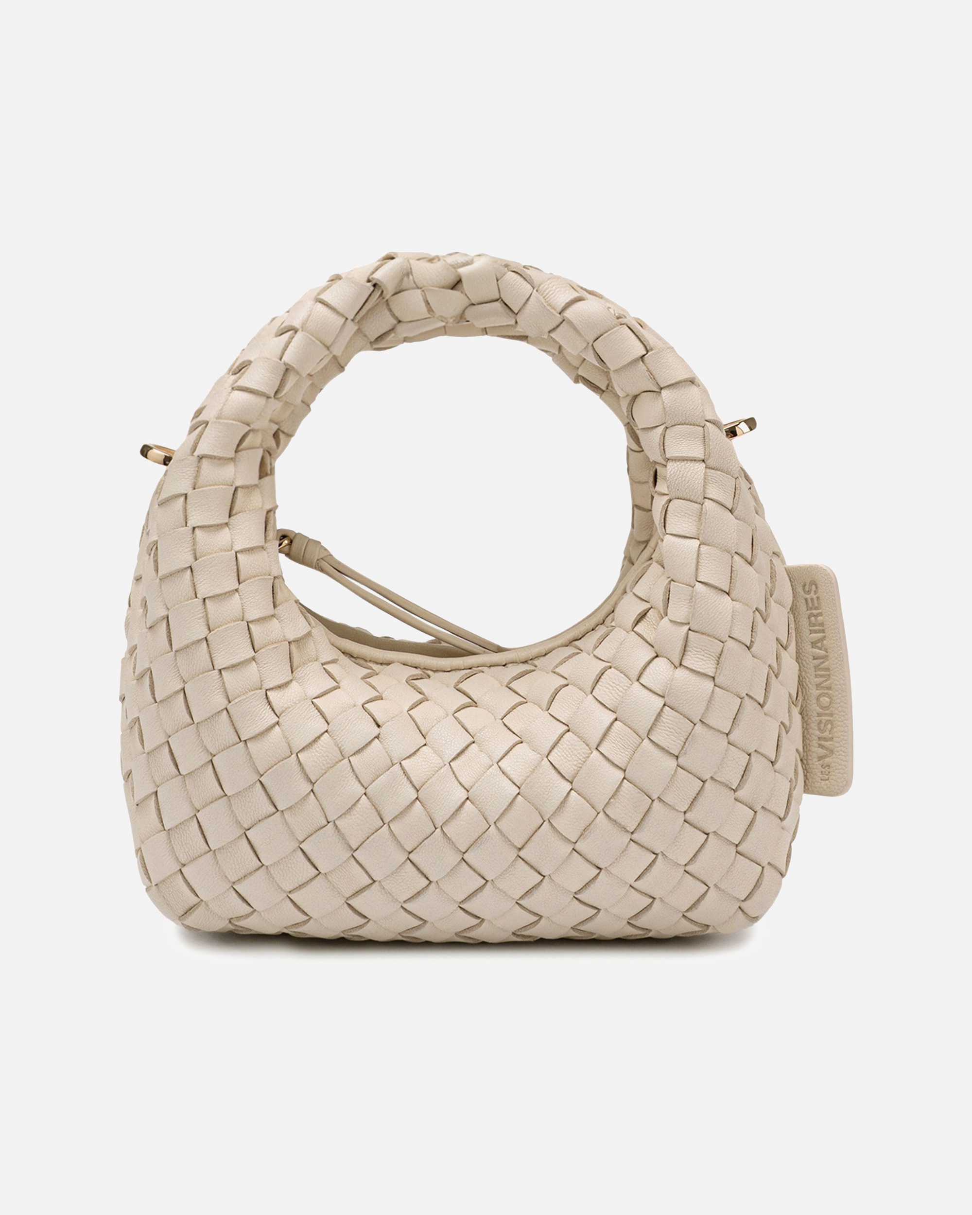 Tasche für Weiblich LES VISIONNAIRES Default Brand Line Greta Micro weave Henkeltasche vanilla