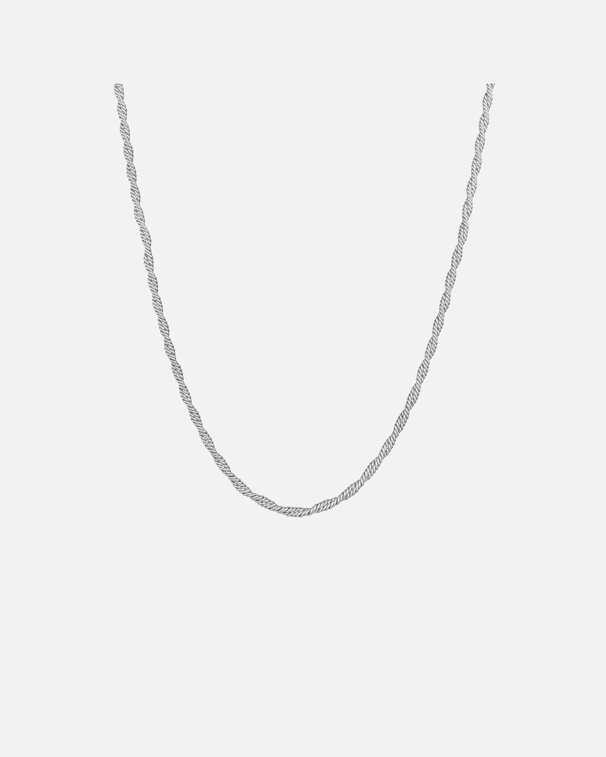 Halskette für Männlich KUZZOI Herren Basic Kordelkette Gedreht 925 Silber silberfarben
