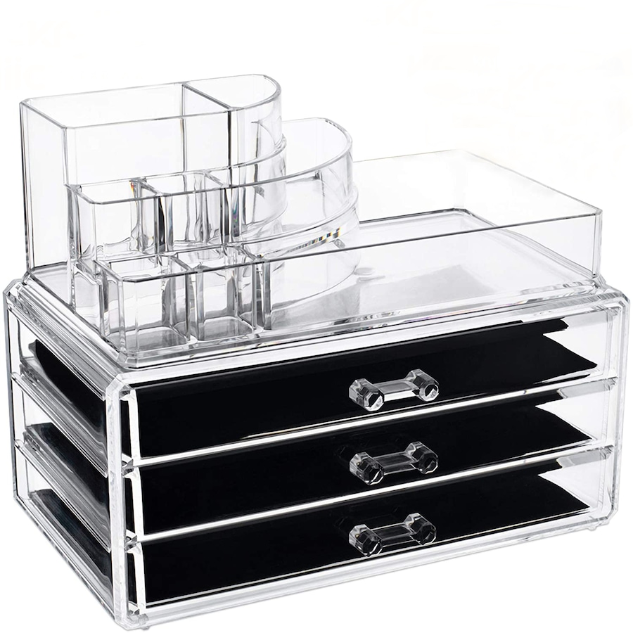 UNIQ Makeup-Organizer mit 3 Schublade und 8 Fächern 1303 Transparent Damen