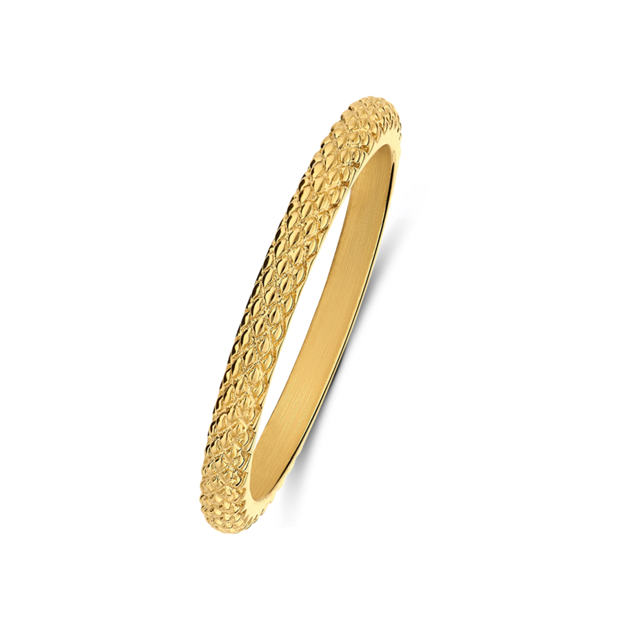 Lucardi Ring Stahl Gold - 47mm Damen