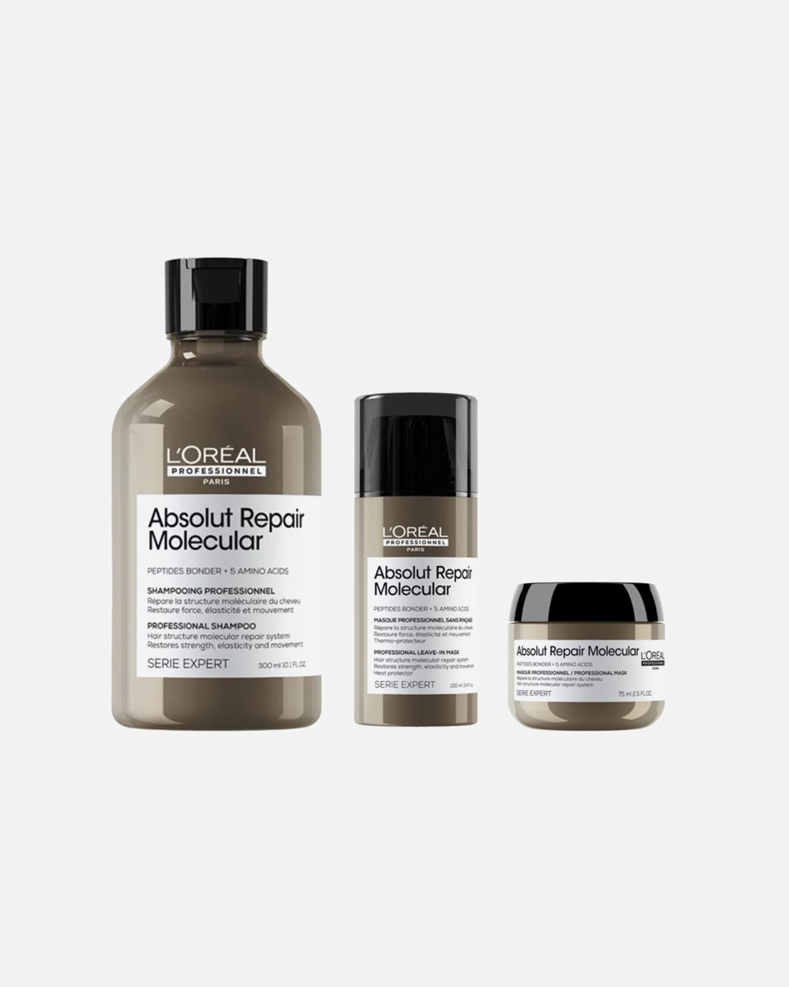 Haarpflegeset für Weiblich L´Oréal Professionnel Paris Absolut Repair Molecular Bundle Leave-In + Reisegröße Maske gratis 1 Stück
