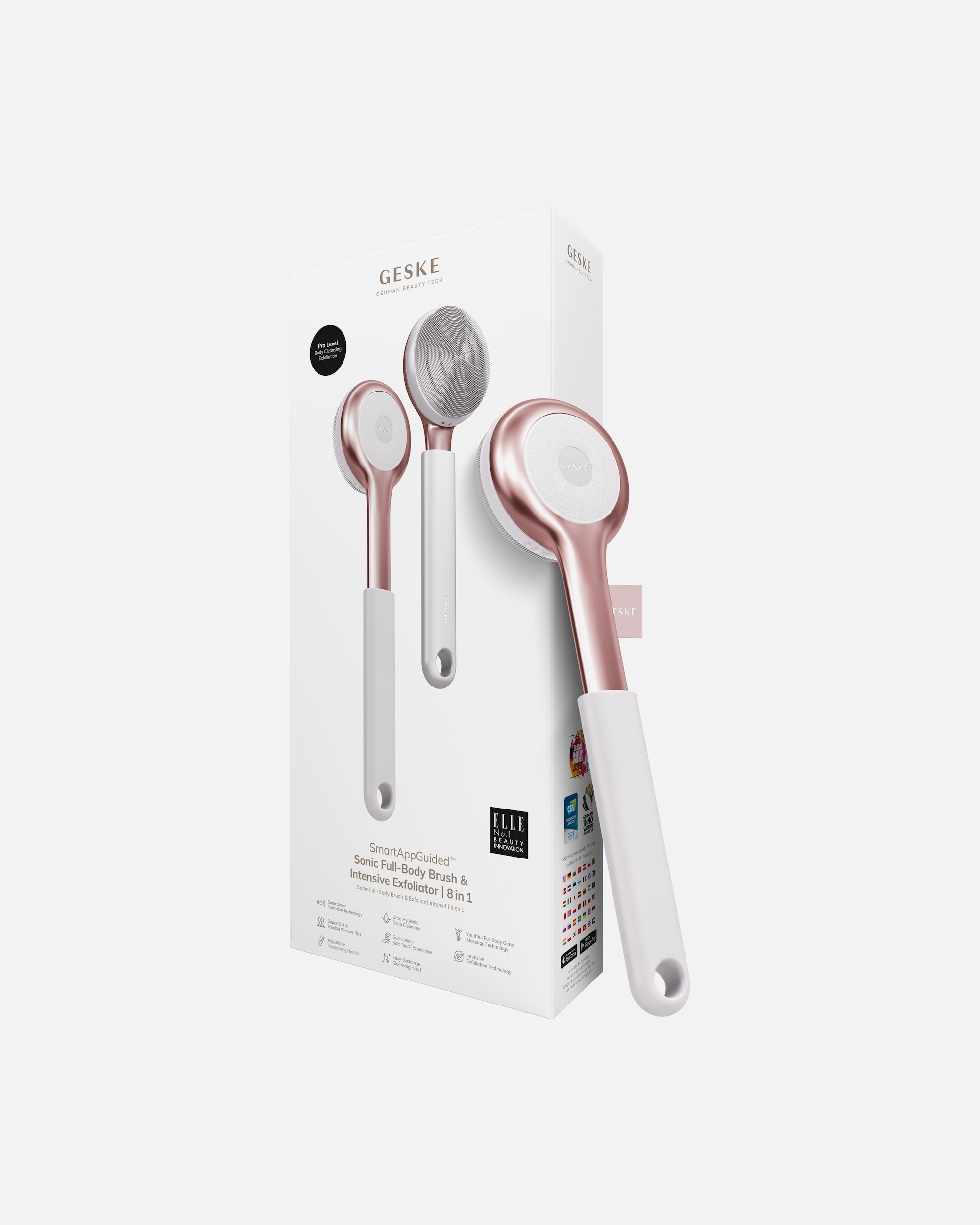 Reinigungsinstrument für Unisex Geske GESKE Sonic Full-Body Brush & Intensive Exfoliator | 8 in 1 Starlight