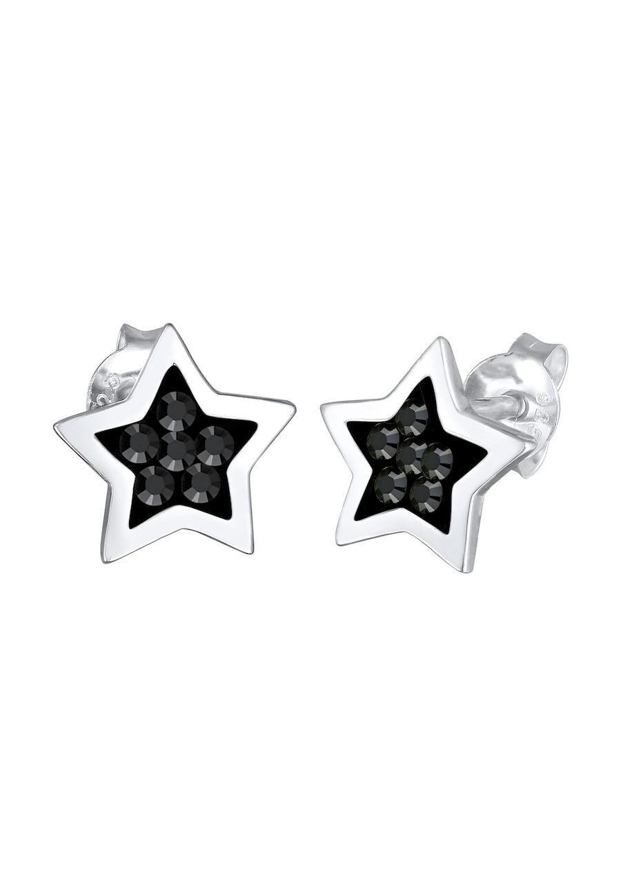 Elli Stern Astro Trend Schwarz 925 Silber, mit Kristallen von Swarovski OneSize Damen