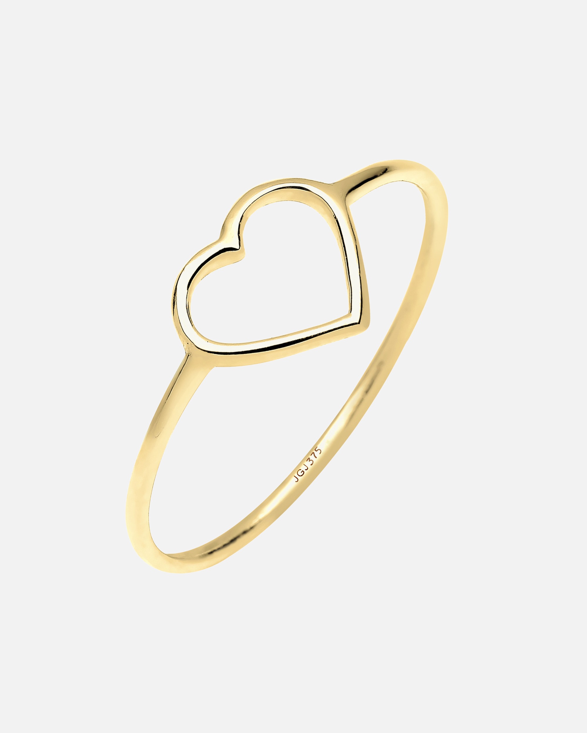 Ring für Weiblich Elli PREMIUM Herz Trendsymbol Filigran 375 Gelbgold 50