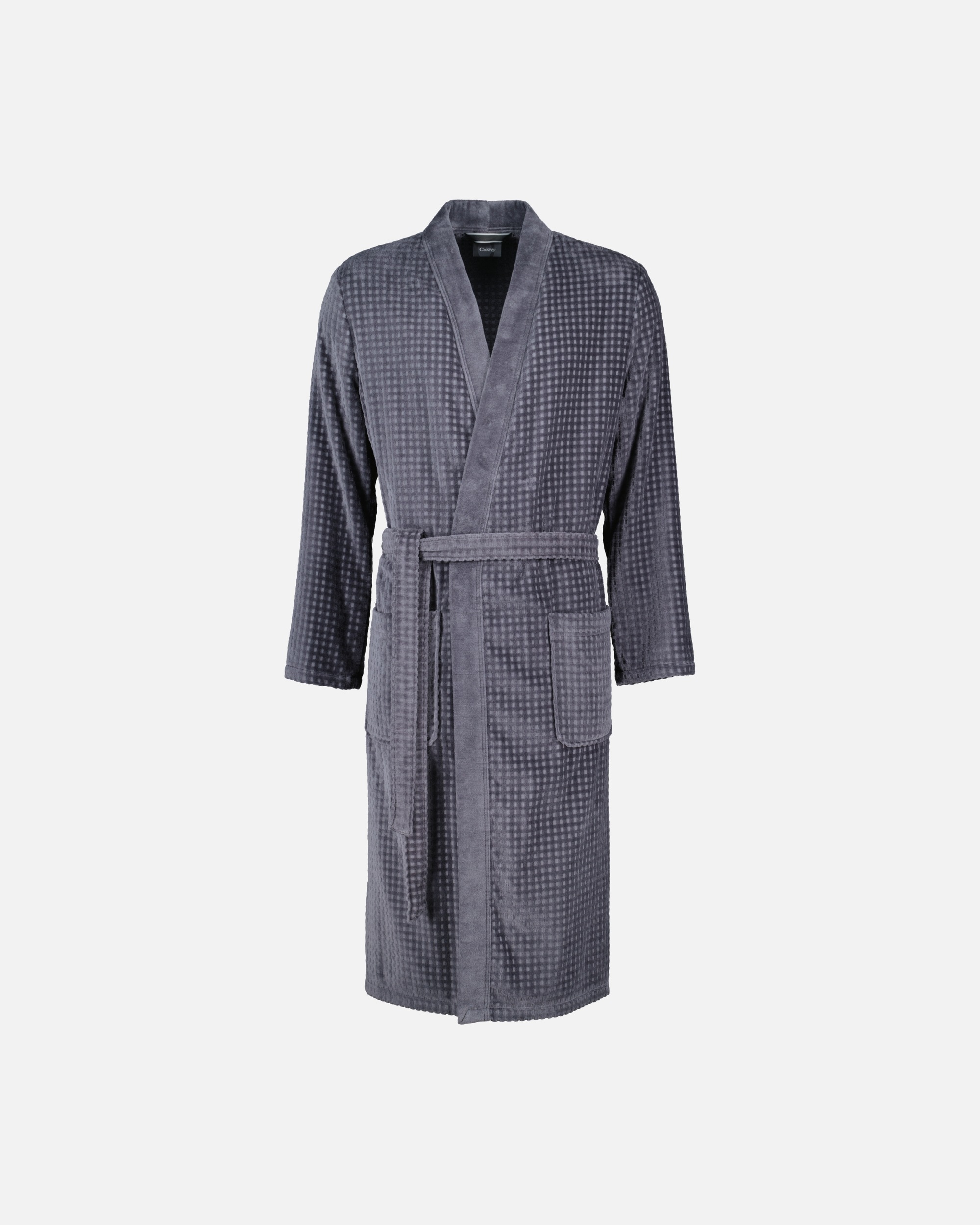 Bademantel für Männlich Cawö Cawö Bademäntel Herren Kimono 3714 anthrazit - 774 XL