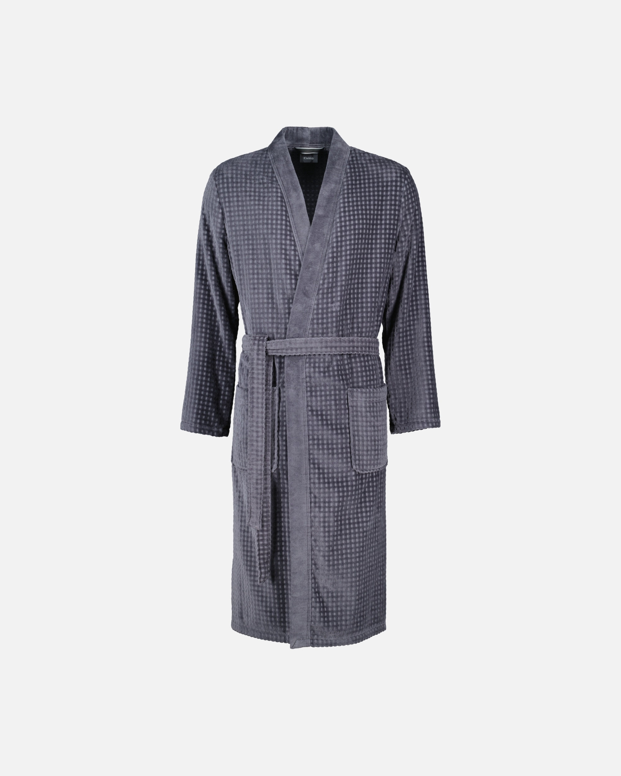Bademantel für Männlich Cawö Cawö Bademäntel Herren Kimono 3714 anthrazit - 774 S