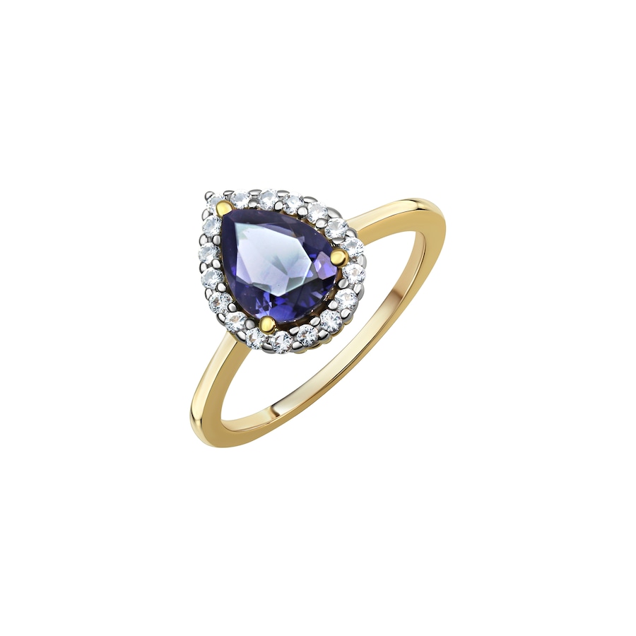 Fascination by Ellen K. Ring 585/- Gold Iolith lila 1,27ct. 054 (17,2) Damen