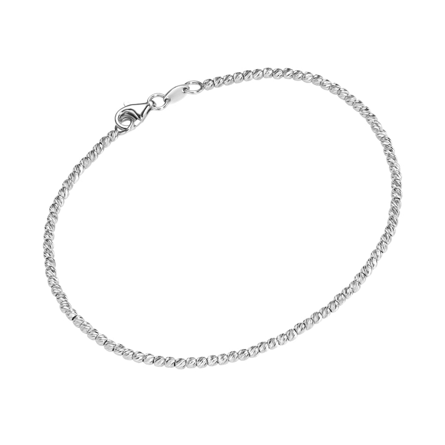 Smart Jewel Armband mit facettierten Kugeln, Silber 925 Damen