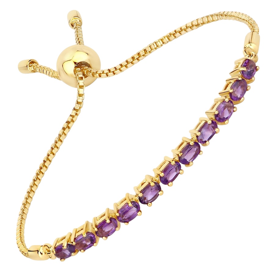 Rafaela Donata Armband Sterling Silber Amethyst in Gelbgold Purple Damen