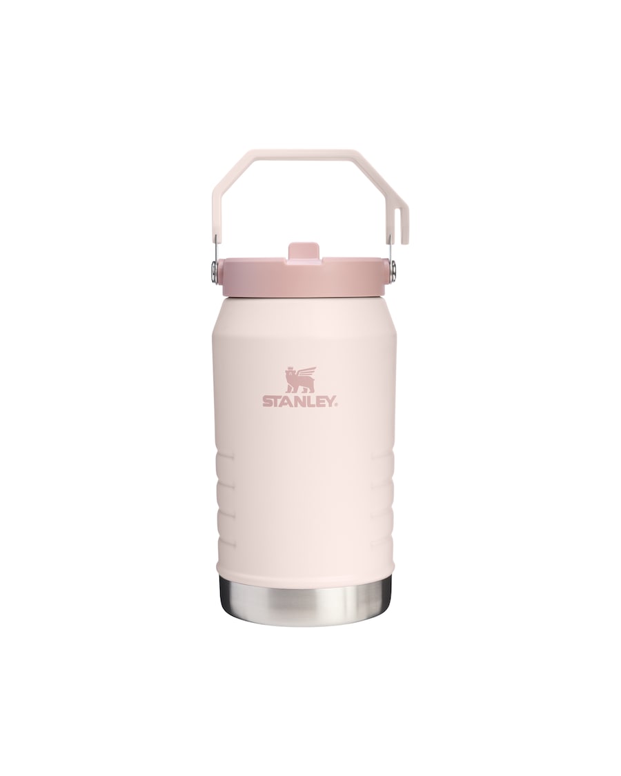 Stanley 1913 Isolierflasche - 1,90L ICEFLOW FLIP STRAW JUG 2.0 Rose Quartz Weiss