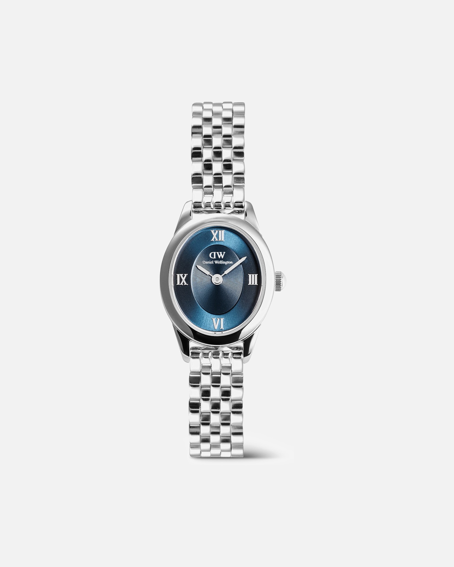 Uhr für Weiblich Daniel Wellington Damenuhr Edelstahl blau, silber