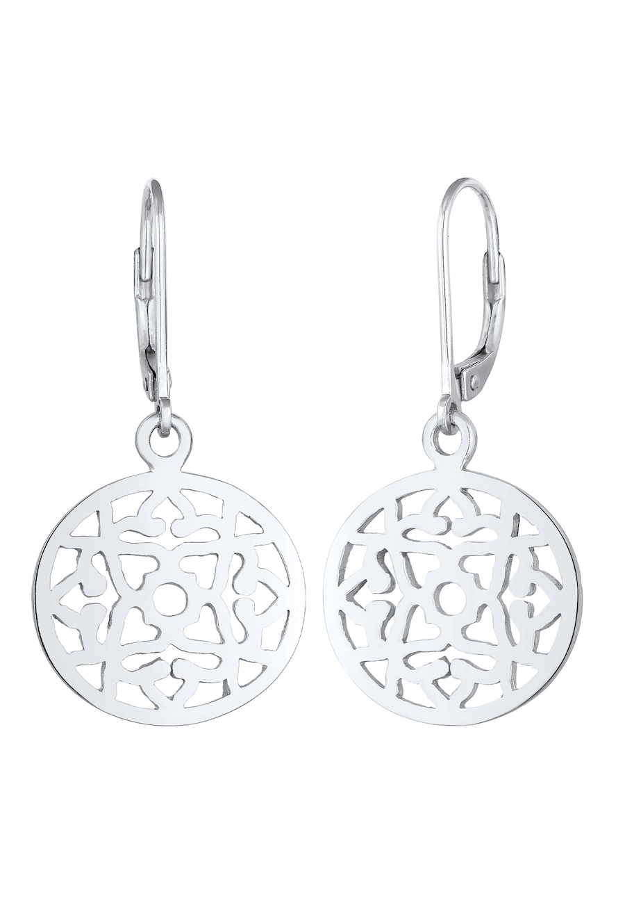 Elli Ohrringe Ornament Orientalisch Rund 925 Silber silberfarben Damen