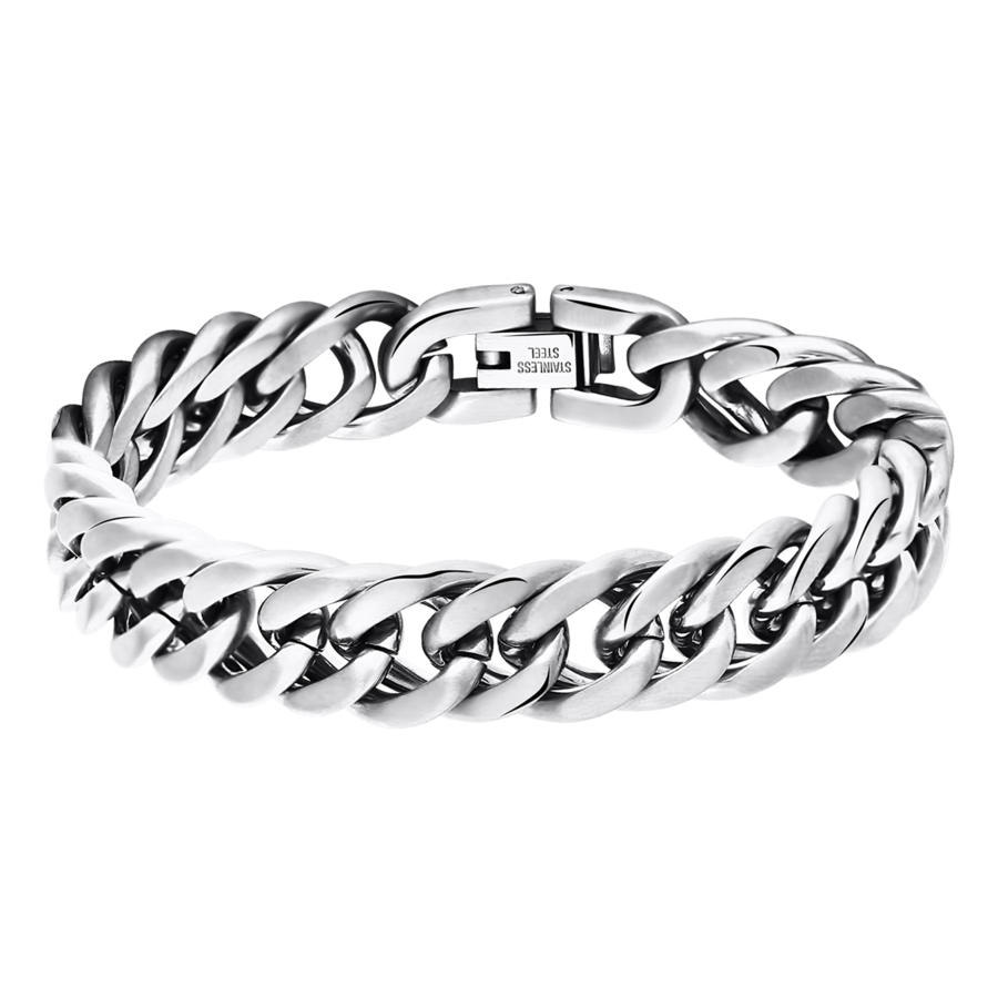 Lucardi Armband Stahl silbern 19.0mm Damen