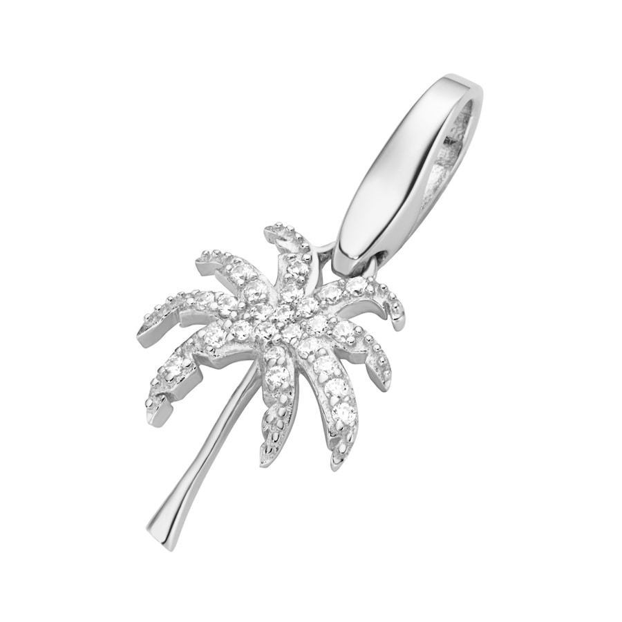 Giorgio Martello Milano Charm Palme mit Zirkonia, Silber 925 Onesize Damen