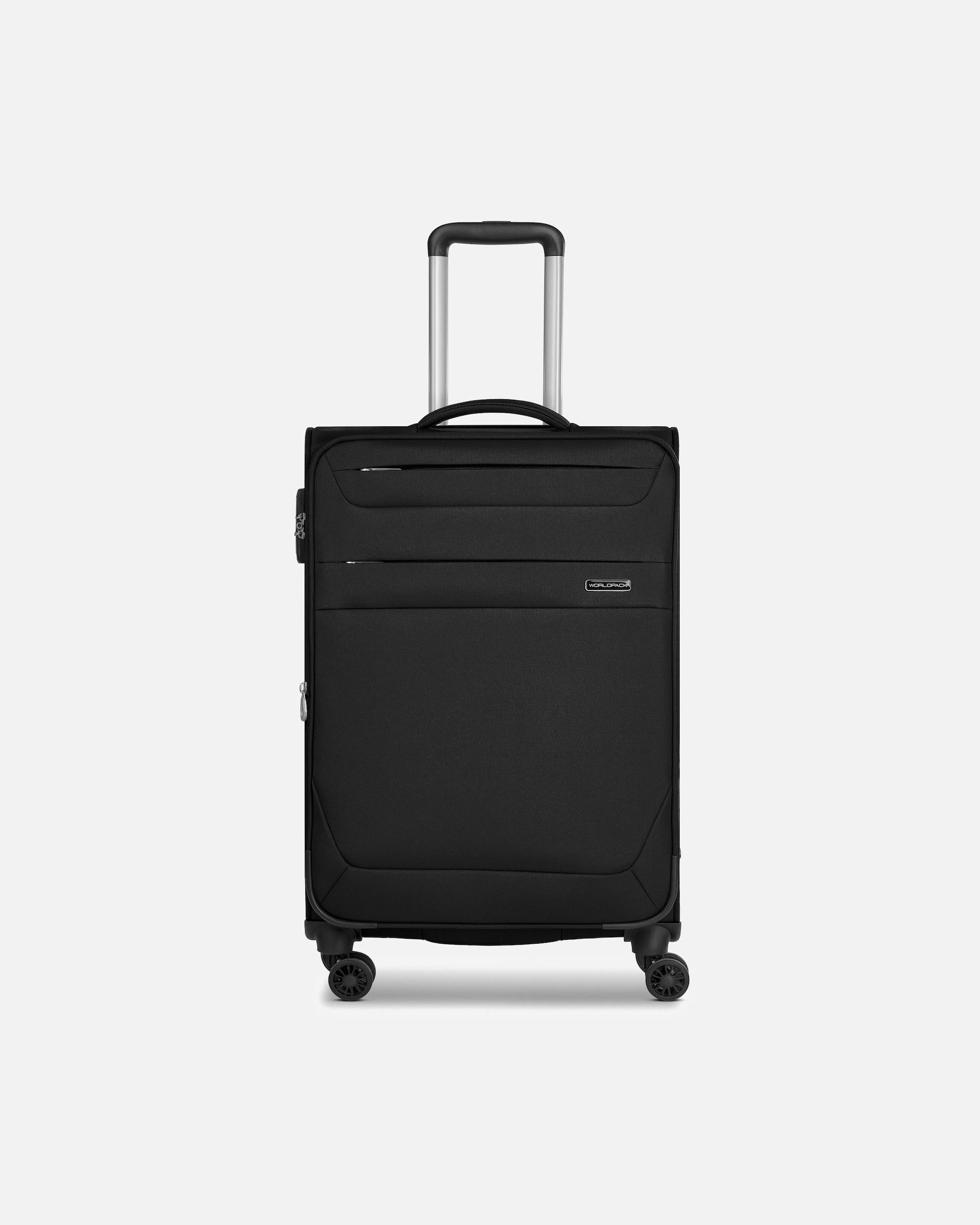 Trolley für Männlich Worldpack Chicago 4 Rollen Trolley M 67 cm mit Dehnfalte black