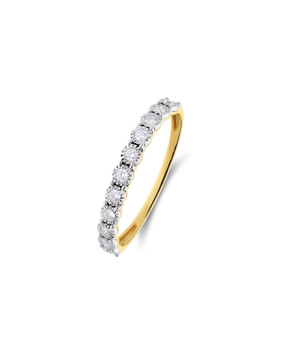 Lucardi Ring 585 Gold - Gelbgold 53mm Damen