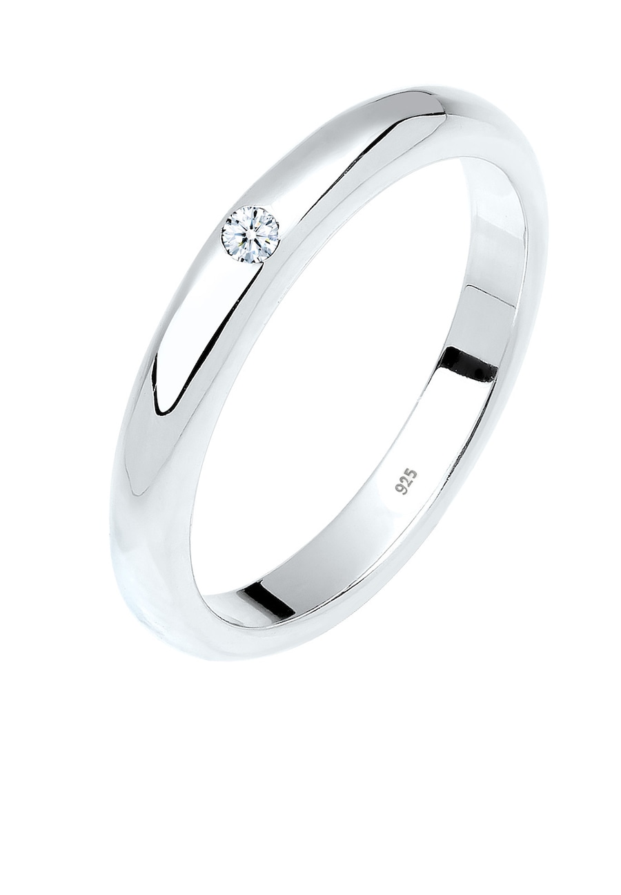 Elli DIAMONDS 925 Sterling Silber Diamant ct 0.03 Verlobungsring 56 Damen