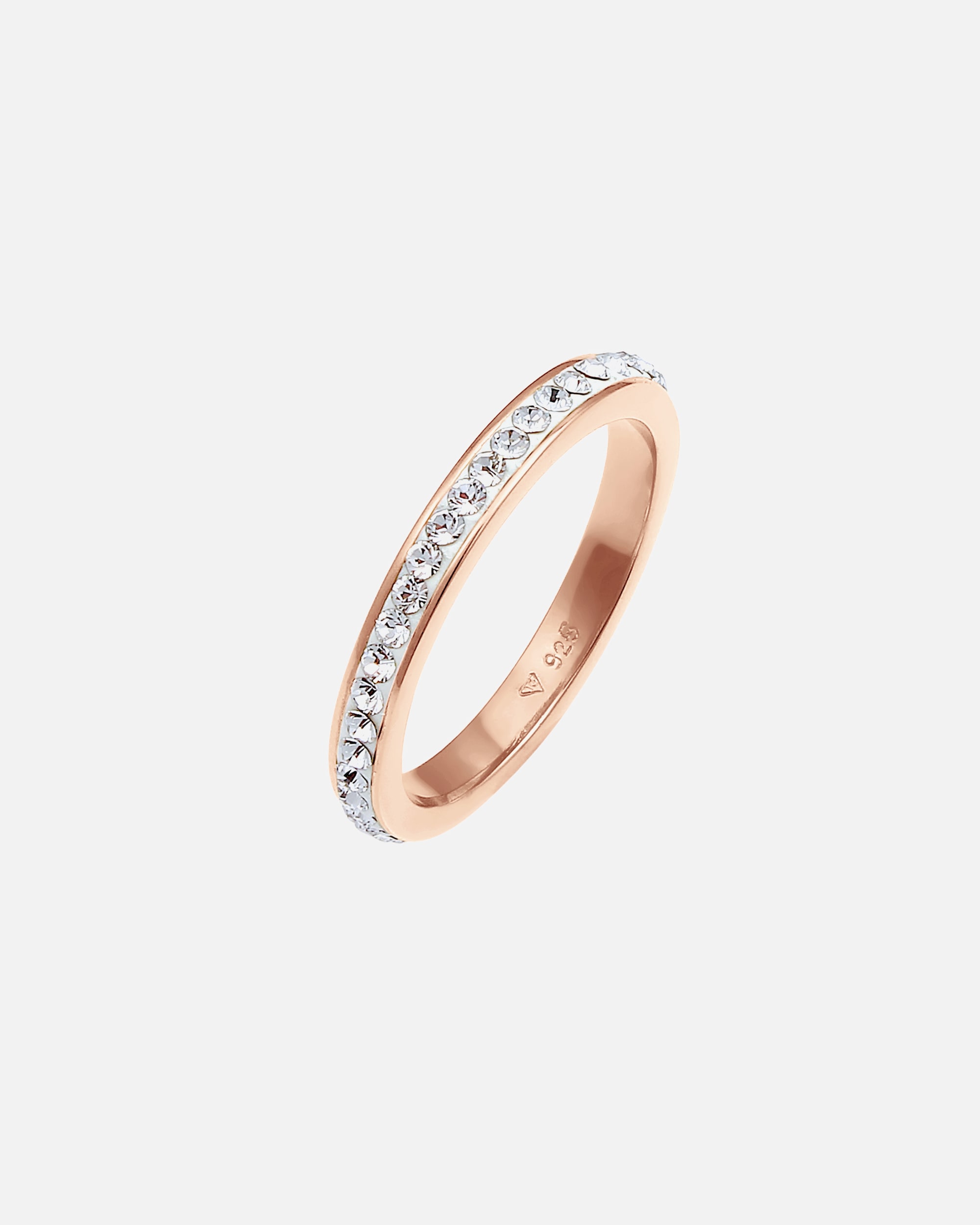 Ring für Weiblich Elli Bandring 925 Silber vergoldet, mit Kristallen von Swarovski® 52